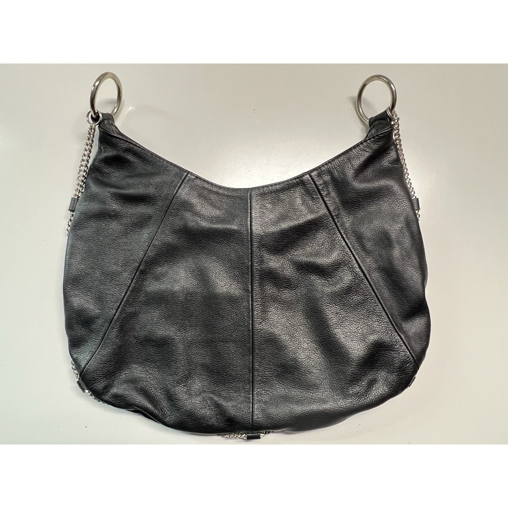 Cuffz by Linz Black Leather Handcuff Purse Y2K 2000s Vintage Bag 14" Rare Iconic